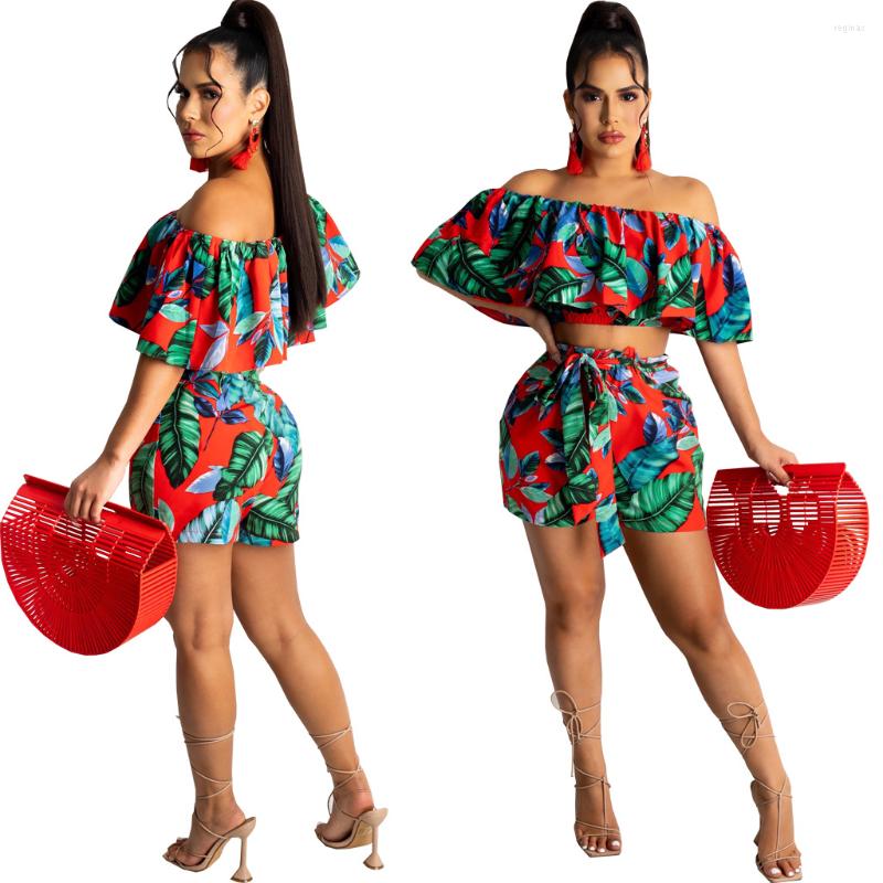 Women' Tracksuits Women Fashion Multicolor Printing Two-piece Set Slash Neck Open Navel Short Tops High Waist Lace-up Shorts 2pc Casual
Women' Tracksuits Women Fashion Multicolor Printing Two-piece Set Slash Neck Open Navel Short Tops High Waist Lace-up Shorts 2pc Casual