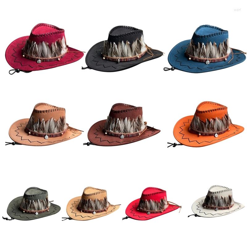 Berets Cowboy Hat Feather Hatband Western Travel Summer Cowgirl Party Hats Drop, Black
Berets Cowboy Hat Feather Hatband Western Travel Summer Cowgirl Party Hats Drop, Black