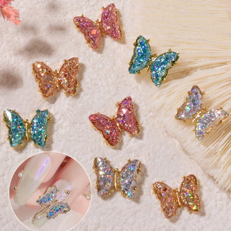 Nail Art Decorations 10pcs/Lot Butterfly Glitter Rhinestone Charms 3D Alloy Sparkly Crystal Gems Diamond Deocration Part 
Nail Art Decorations 10pcs/Lot Butterfly Glitter Rhinestone Charms 3D Alloy Sparkly Crystal Gems Diamond Deocration Part