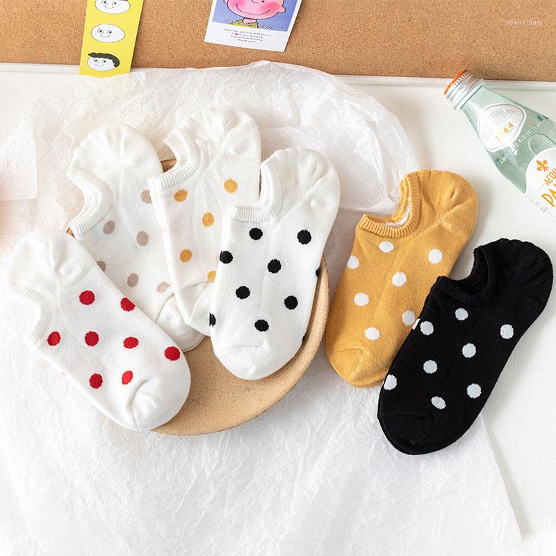 Women Socks Japanese Style Boat Cotton Non-slip Shallow Mouth Dot Pattern Cute Funny Short Ankle Sox, Yellow white
Women Socks Japanese Style Boat Cotton Non-slip Shallow Mouth Dot Pattern Cute Funny Short Ankle Sox, Yellow white