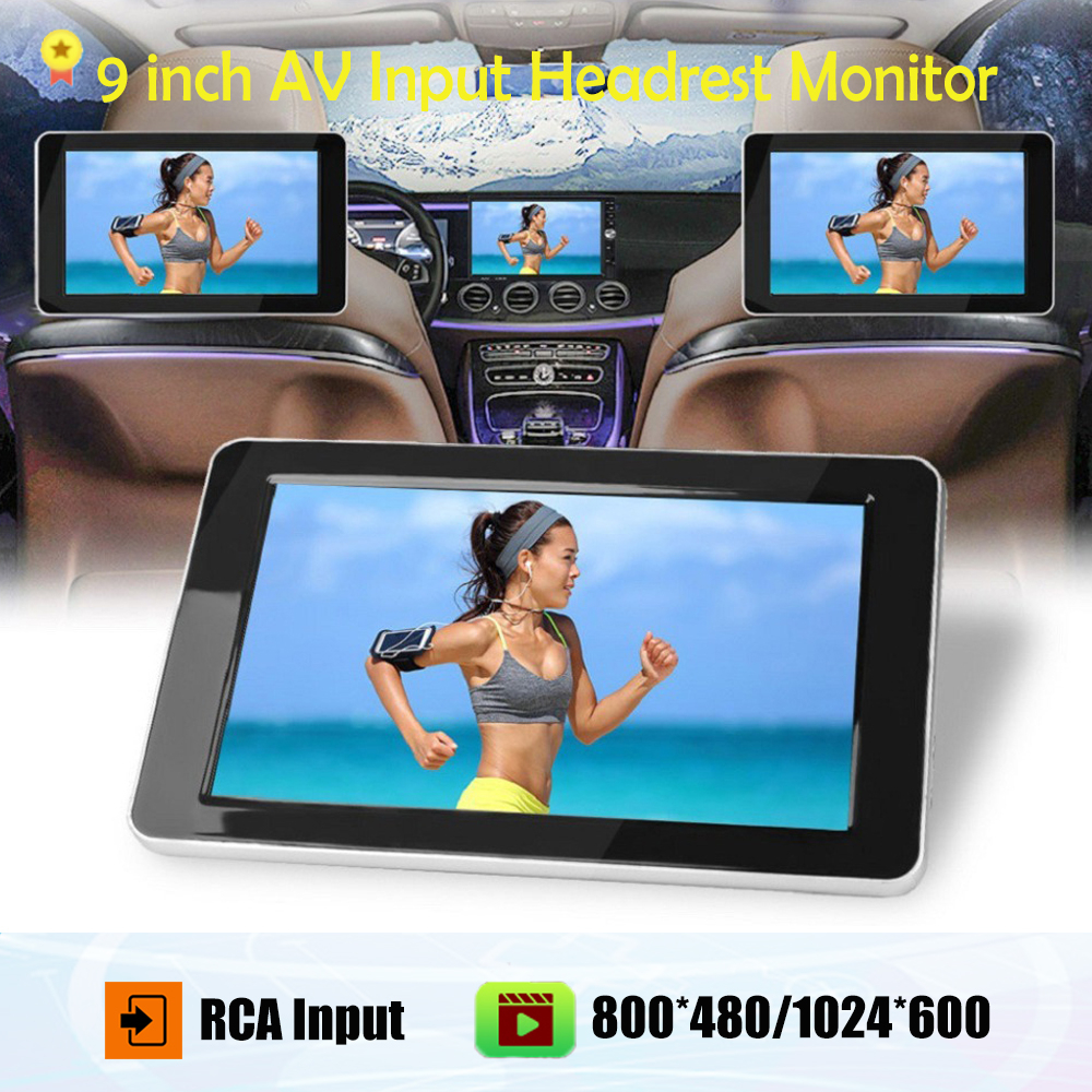 10.1 Inch Car Video TFT Color LCD Headrest Monitors 1024x600 HD Input Radio AV Monitor for Car Multimedia Audio MP5 Player