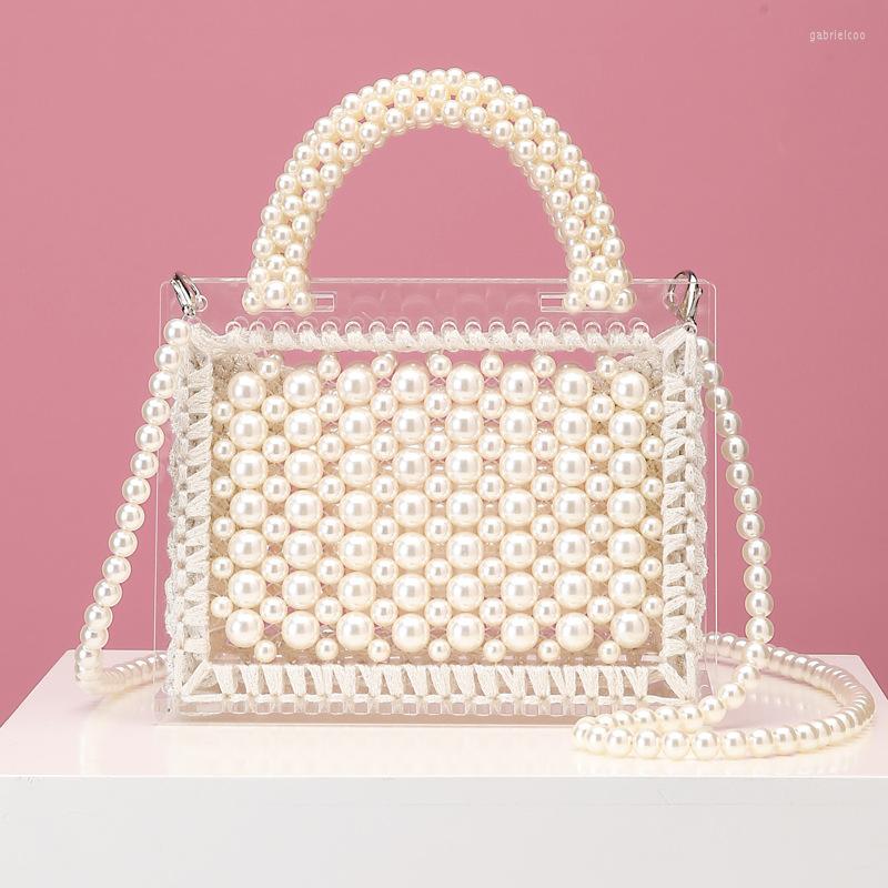 Evening Bags 19.5x15.5CM 2022 Handmade Beaded Woven Pearl Transparent Acrylic Handbag Shoulder Women Messenger A5945, Highlighting pearl
Evening Bags 19.5x15.5CM 2022 Handmade Beaded Woven Pearl Transparent Acrylic Handbag Shoulder Women Messenger A5945, Highlighting pearl