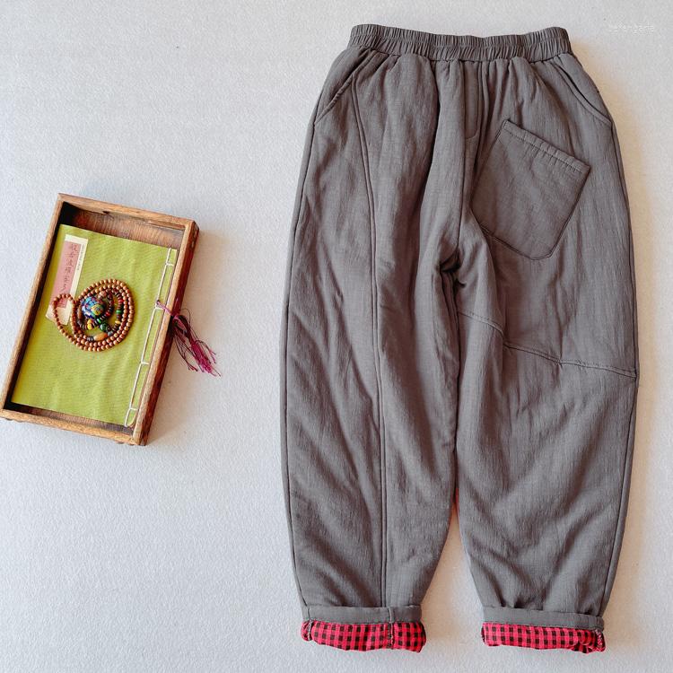 Women's Pants Winter Women Cotton Linen Thick Retro Harem Solid Color Elastic Waist Loose Big Size Fashion Ladies Trousers, Gray
Women's Pants Winter Women Cotton Linen Thick Retro Harem Solid Color Elastic Waist Loose Big Size Fashion Ladies Trousers, Gray