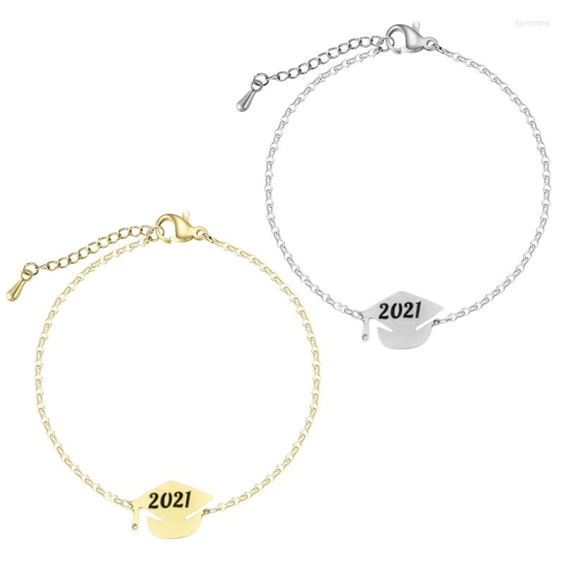 Charm Bracelets 2022 Graduation Season Gifts Stainless Steel Dr Hat Bracelet For Friends Minimalist Jewelry Classmates
Charm Bracelets 2022 Graduation Season Gifts Stainless Steel Dr Hat Bracelet For Friends Minimalist Jewelry Classmates