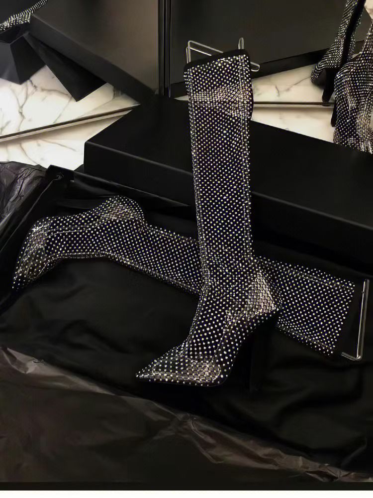 Luxury Designer 68 Water Diamond Mesh Boots Elastic Boot Women High Heels Suede High Heel Size 35-41, Color 1
Luxury Designer 68 Water Diamond Mesh Boots Elastic Boot Women High Heels Suede High Heel Size 35-41, Color 1