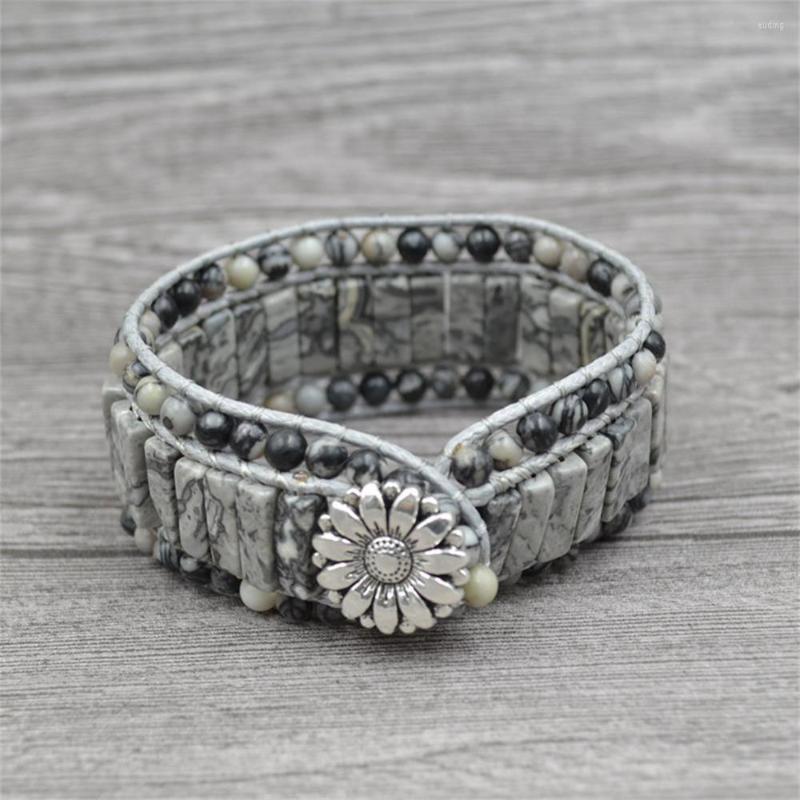 Charm Bracelets Leather Rope Hand-made Emperor Stone Chain Bohemian Ethnic Jewelry Natural Beads Beaded Bracelet
Charm Bracelets Leather Rope Hand-made Emperor Stone Chain Bohemian Ethnic Jewelry Natural Beads Beaded Bracelet