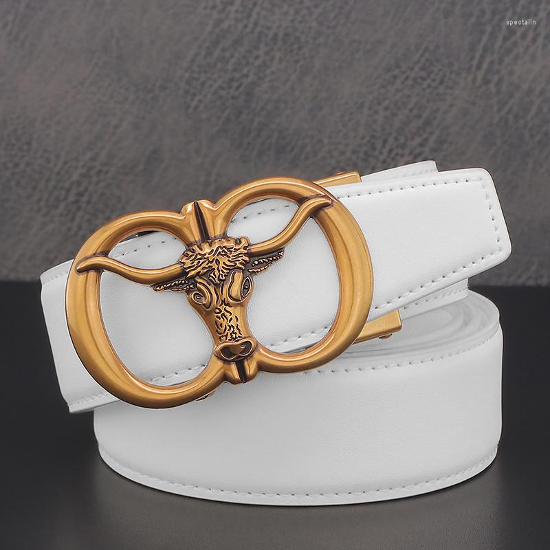 Belts Bull Buckle Yellow Designer Men High Quality Cowboys Luxury Waist Strap White Genuine Leather Ceinture Homme, Black
Belts Bull Buckle Yellow Designer Men High Quality Cowboys Luxury Waist Strap White Genuine Leather Ceinture Homme, Black