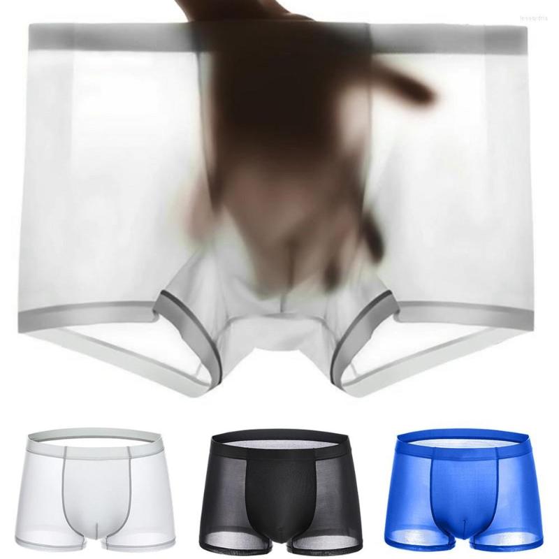 Underpants Men Sexy Boxer Briefs Thin Transparent Underwear Shorts Trunks Underpant Seamless Silk Antibacterial Boxers Homme, Black
Underpants Men Sexy Boxer Briefs Thin Transparent Underwear Shorts Trunks Underpant Seamless Silk Antibacterial Boxers Homme, Black