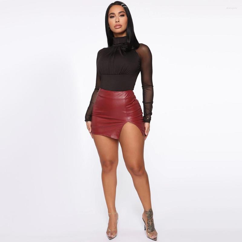 Skirts 2022 Women Fashion High Waist Split Skirt Stylish PU Leather Zipper For Ladies Female, Black
Skirts 2022 Women Fashion High Waist Split Skirt Stylish PU Leather Zipper For Ladies Female, Black