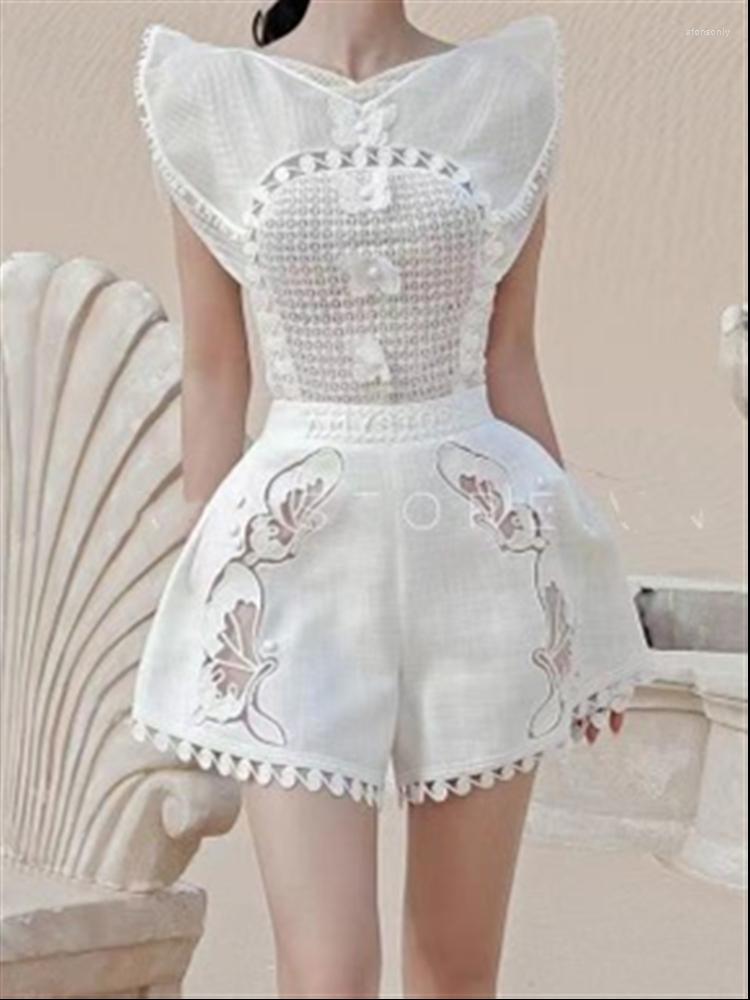 Women' Tracksuits Solid Two Piece Set Women Summer 2022 Embroidery Lace Elegant Short Pant Sets High Waist Boho Sleeveless Top Woman Party, Beige
Women' Tracksuits Solid Two Piece Set Women Summer 2022 Embroidery Lace Elegant Short Pant Sets High Waist Boho Sleeveless Top Woman Party, Beige