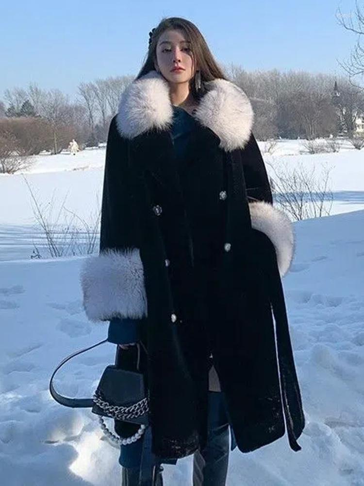 Women' Fur KBAT Cashmere Blend Coat Winter Jacket Women Collar Wool Blends Long Outerwear Ladies Streetwear, Black
Women' Fur KBAT Cashmere Blend Coat Winter Jacket Women Collar Wool Blends Long Outerwear Ladies Streetwear, Black