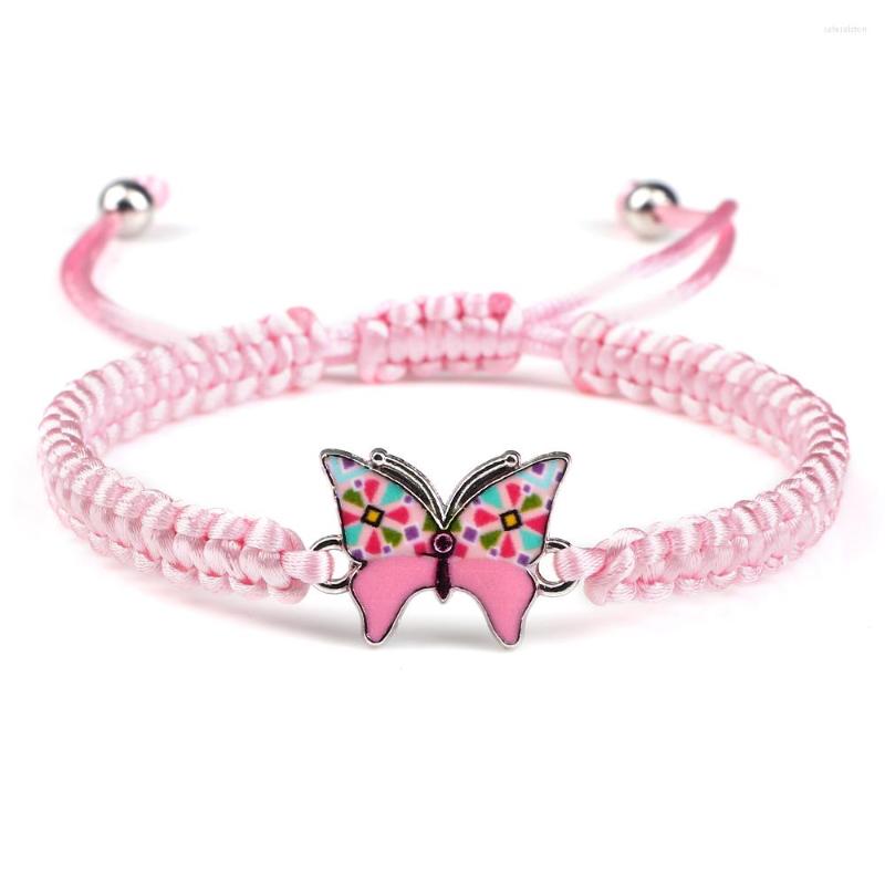 Strand Adjustable Pink Butterfly Pendant Bracelet For Women Handmade Braided String Bracelet&Bangles Lucky Girl Jewelry Friendship Gift
Strand Adjustable Pink Butterfly Pendant Bracelet For Women Handmade Braided String Bracelet&Bangles Lucky Girl Jewelry Friendship Gift