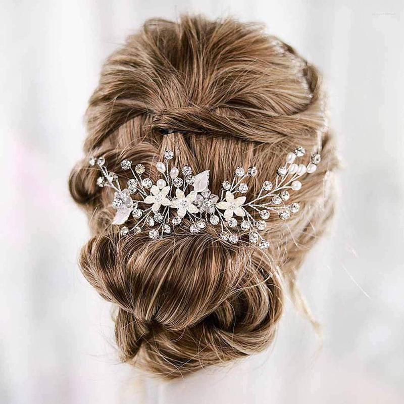 Headpieces HP336 Golden Silver Bride Headwear With Rhinestone And Alloyed Flower Wedding Engagement Women Hair Accessories Comb Gift
Headpieces HP336 Golden Silver Bride Headwear With Rhinestone And Alloyed Flower Wedding Engagement Women Hair Accessories Comb Gift