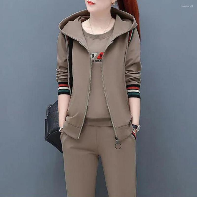 Women's Two Piece Pants 3 Pcs/Set Sweatshirt Vest Women Top Set Loose O Neck Print Tracksuit Elastic Waist Zipper, Black
Women's Two Piece Pants 3 Pcs/Set Sweatshirt Vest Women Top Set Loose O Neck Print Tracksuit Elastic Waist Zipper, Black