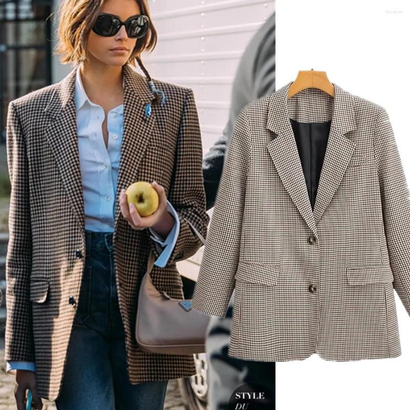 Women's Suits Jenny&Dave 2022 England Style Vintage Plaid Preppy Fashion Casual Blazer Loose Jacket Women, Picture color
Women's Suits Jenny&Dave 2022 England Style Vintage Plaid Preppy Fashion Casual Blazer Loose Jacket Women, Picture color