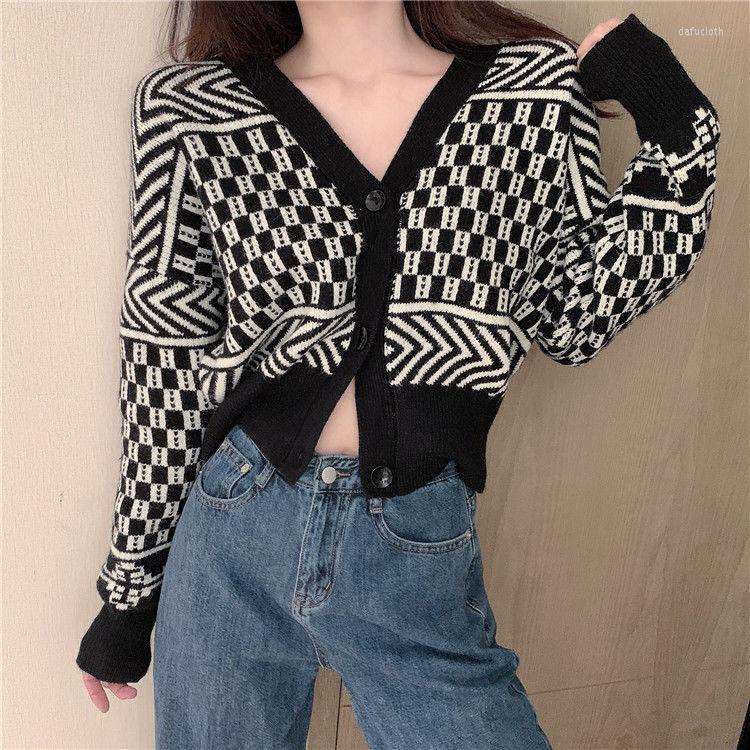 Women's Knits Woman Sweaters Cardigan Air Knitted Women's Outer Wear Autumn And Winter V-neck Short Plaid Coat, Green
Women's Knits Woman Sweaters Cardigan Air Knitted Women's Outer Wear Autumn And Winter V-neck Short Plaid Coat, Green