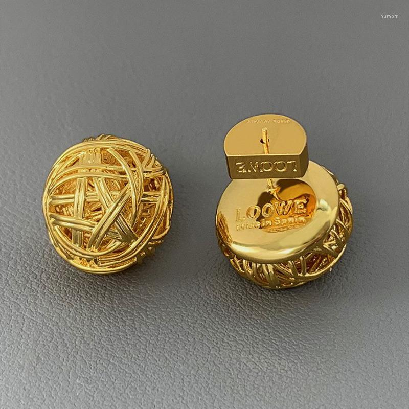 Stud Earrings Braided Hollow Sphere For Women Gold Color Ball Minimalist Jewelry Luxury Designer
Stud Earrings Braided Hollow Sphere For Women Gold Color Ball Minimalist Jewelry Luxury Designer