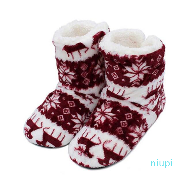 Casual Shoes Special adult Christmas deer boots coral velvet printed indoor Boots Men's and women's Yoga shoes 2023, Red 
Casual Shoes Special adult Christmas deer boots coral velvet printed indoor Boots Men's and women's Yoga shoes 2023, Red