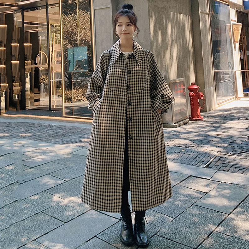 Women' Trench Coats Women' Windbreaker2022Spring Autumn Plaid Korean Loose Lantern Sleeves Fashion Single-Breasted High-Quality Coat, Photo color
Women' Trench Coats Women' Windbreaker2022Spring Autumn Plaid Korean Loose Lantern Sleeves Fashion Single-Breasted High-Quality Coat, Photo color
