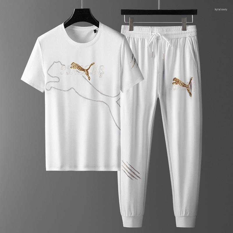 Men's Tracksuits Fashion Men's Suit Summer Leisure Sports Ice Silk Tiansi Piaoshuai Light White 2023, Black
Men's Tracksuits Fashion Men's Suit Summer Leisure Sports Ice Silk Tiansi Piaoshuai Light White 2023, Black