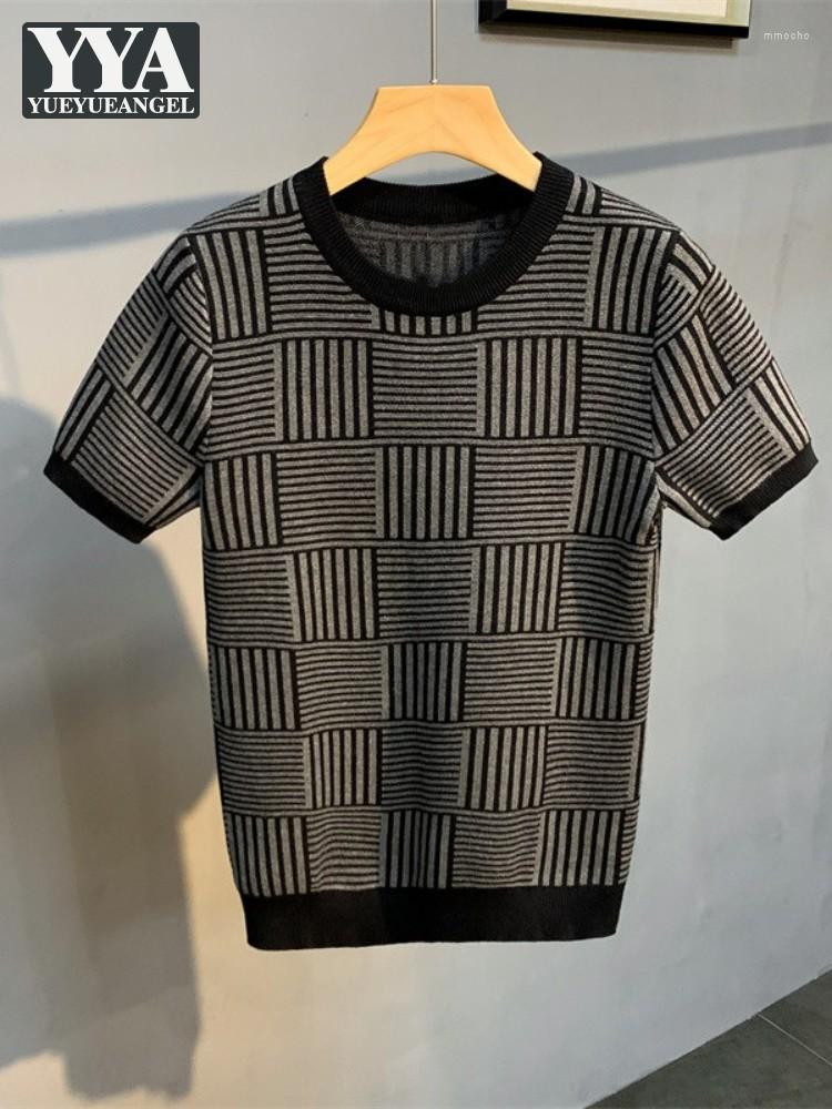 Men's T Shirts Spring Summer Mens Knitted T-Shirt O-Neck Short Sleeve Striped Pullover Tees Slim Fit Elastic Casual T-Shirts Vintage Men, Black
Men's T Shirts Spring Summer Mens Knitted T-Shirt O-Neck Short Sleeve Striped Pullover Tees Slim Fit Elastic Casual T-Shirts Vintage Men, Black