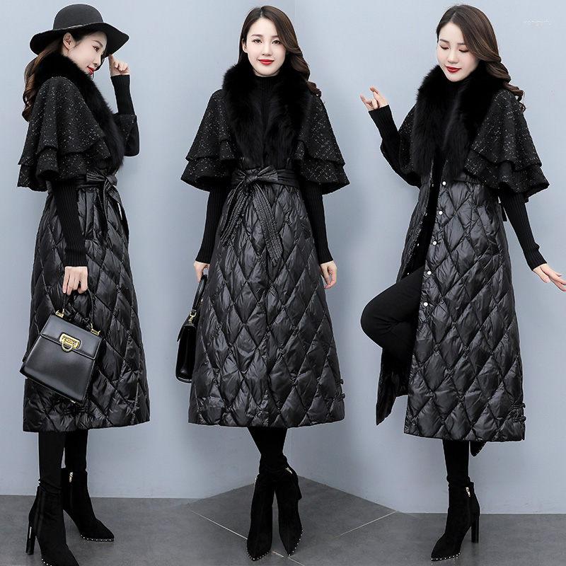 Women's Trench Coats Fashion Long Cotton Coat Argyle Woman Jacket 2022 Winter Temperament Ladies Quilt Parka With Fur Cloak Cape Overcoat, Black
Women's Trench Coats Fashion Long Cotton Coat Argyle Woman Jacket 2022 Winter Temperament Ladies Quilt Parka With Fur Cloak Cape Overcoat, Black
