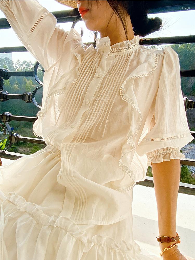 Women' Blouses Beige Elegant Loose Chic Shirt Hollow Out Summer Women Sheer Sexy Puff Sleeve Office Ladies Tops, Tz10356
Women' Blouses Beige Elegant Loose Chic Shirt Hollow Out Summer Women Sheer Sexy Puff Sleeve Office Ladies Tops, Tz10356