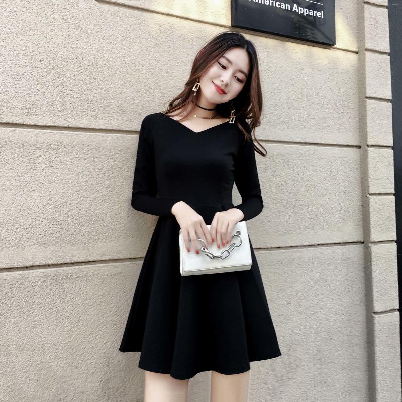Casual Dresses Women Women' Autumn Clothing Black Long-Sleeved Dress Skirt Vestido De Mujer Femme Robe
Casual Dresses Women Women' Autumn Clothing Black Long-Sleeved Dress Skirt Vestido De Mujer Femme Robe