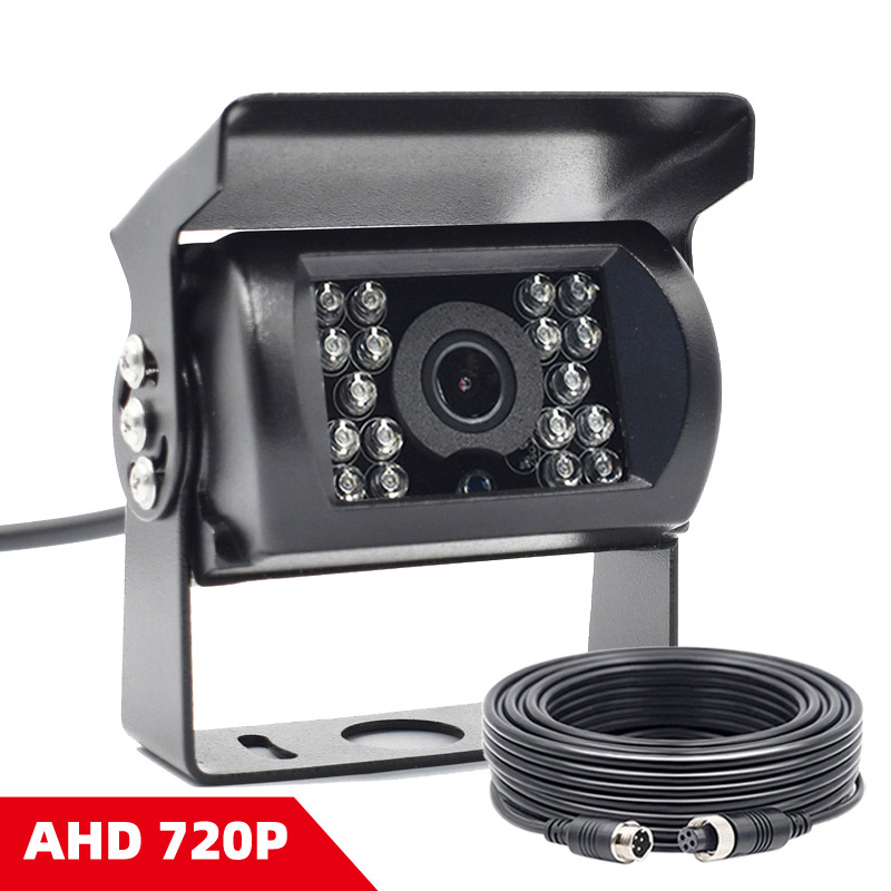 12 To 24V AHD 7inch Car Monitor Display Vehicle Rear View Backup Camera System For Truck Trailer RV Pickup 1024x600p IPS Screen