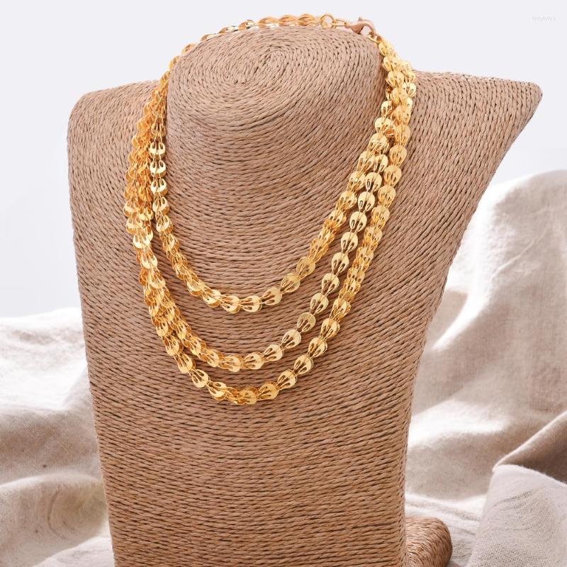 Chains 120CM Dubai Gold Color Wedding Long Necklace For Women African Gift Luxry Accessories
Chains 120CM Dubai Gold Color Wedding Long Necklace For Women African Gift Luxry Accessories