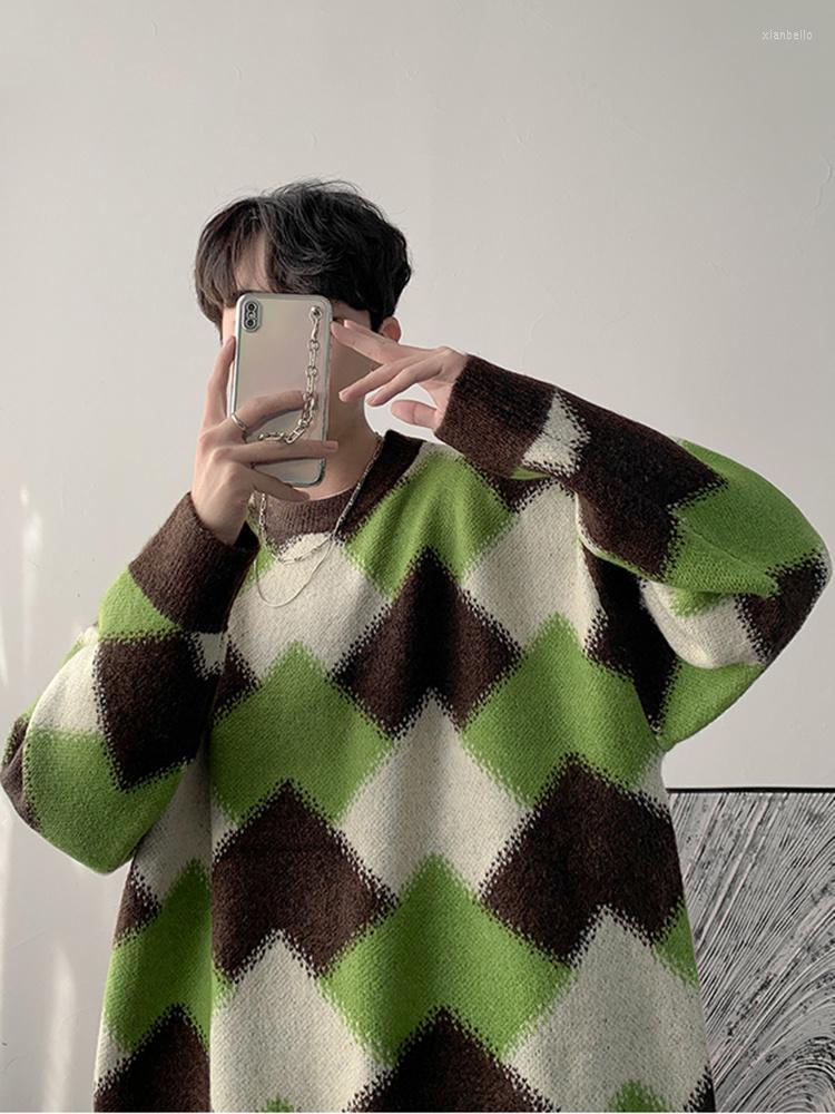 Men's Sweaters Colorblocked Men's Argyle Korean Trendy Sweater Autumn Winter Fashion Round Neck Loose Causal Kintting Tops 2A0277, Black
Men's Sweaters Colorblocked Men's Argyle Korean Trendy Sweater Autumn Winter Fashion Round Neck Loose Causal Kintting Tops 2A0277, Black