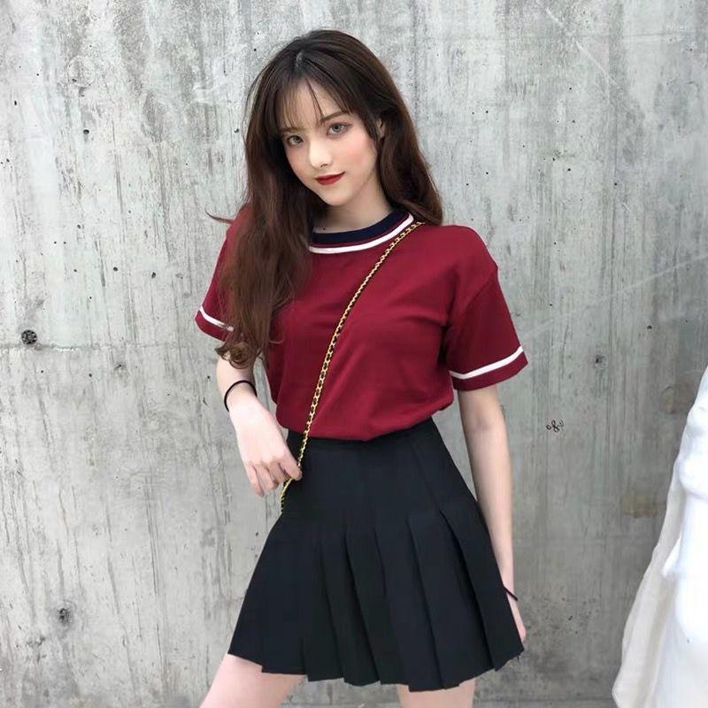 Women's T Shirts Woman TShirts Women's Short-Sleeved T-shirt Spring Round Neck Striped Top Crop Mujer Camisetas, F813 black
Women's T Shirts Woman TShirts Women's Short-Sleeved T-shirt Spring Round Neck Striped Top Crop Mujer Camisetas, F813 black