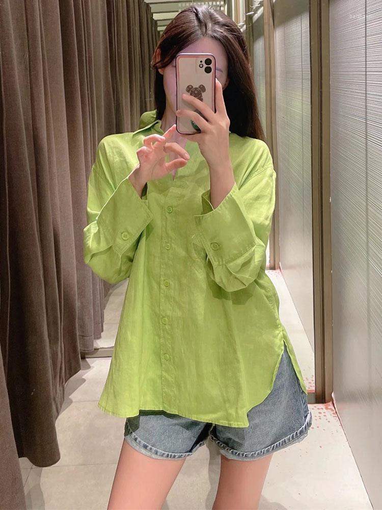 Women's Blouses Zach AiIsa Spring High-quality Women's Fashion Temperament All-match Simple Linen Loose Casual Texture Long-sleeved, Gray
Women's Blouses Zach AiIsa Spring High-quality Women's Fashion Temperament All-match Simple Linen Loose Casual Texture Long-sleeved, Gray