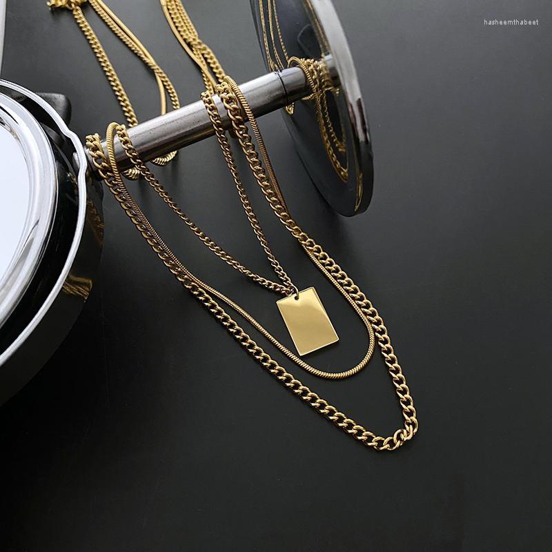 Pendant Necklaces Stainless Steel Summer 2022 Fashion Clavicle Square Chain Layer Necklace 18K For Women Girls
Pendant Necklaces Stainless Steel Summer 2022 Fashion Clavicle Square Chain Layer Necklace 18K For Women Girls