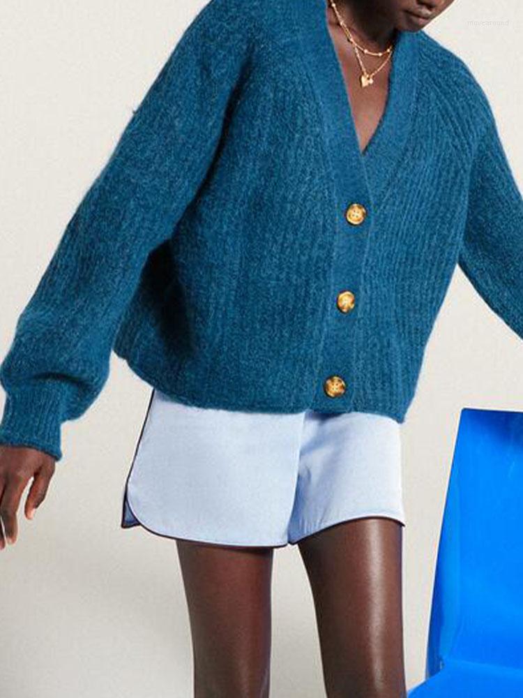 Women' Knits Autumn Women' Sweet Temperament V-neck Puffy Sleeves Casual Loose Knit Cardigan Jacket, Blue
Women' Knits Autumn Women' Sweet Temperament V-neck Puffy Sleeves Casual Loose Knit Cardigan Jacket, Blue