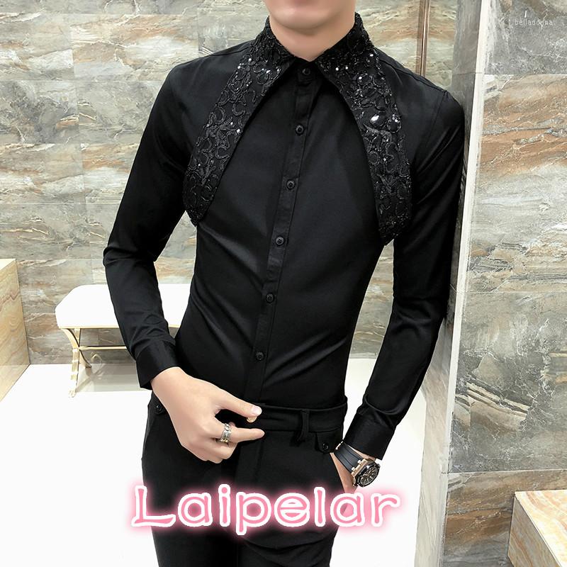Men's Dress Shirts Men Shirt Slim Fit Long Sleeve Spring Tuxedo Sexy Lace Patchwork Casual Party Mens Black/White
Men's Dress Shirts Men Shirt Slim Fit Long Sleeve Spring Tuxedo Sexy Lace Patchwork Casual Party Mens Black/White