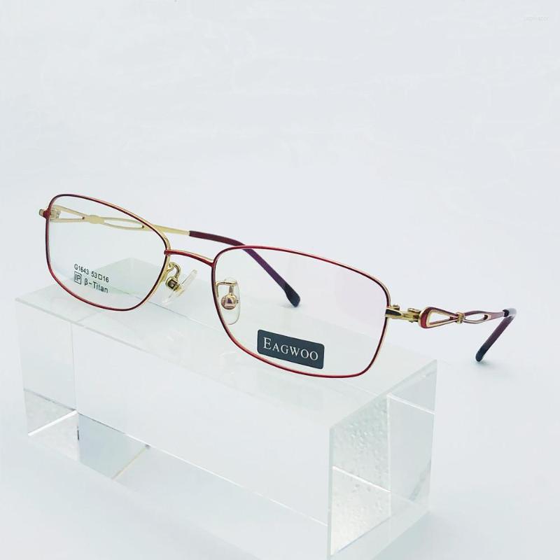 Sunglasses Frames Eagwoo Pure Titanium Women Eyeglasses Full Rim Optical For Girl Female Glasses Super Light Designed
Sunglasses Frames Eagwoo Pure Titanium Women Eyeglasses Full Rim Optical For Girl Female Glasses Super Light Designed