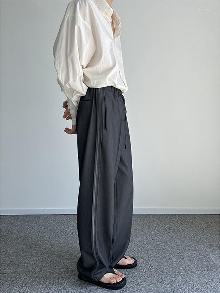 Men's Pants Straight Loose Men Trousers 2023 Autumn Korean Fashion Solid Color Wide Leg Male Design Temperament 2A6017, Black
Men's Pants Straight Loose Men Trousers 2023 Autumn Korean Fashion Solid Color Wide Leg Male Design Temperament 2A6017, Black