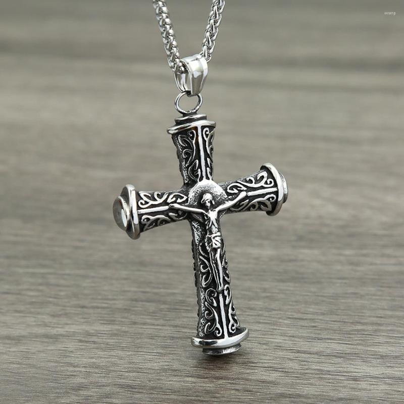Pendant Necklaces Vintage Good Friday Jesus Necklace For Men Punk Stainless Steel Large Cross Biker Amulet Jewelry Gift Wholesale
Pendant Necklaces Vintage Good Friday Jesus Necklace For Men Punk Stainless Steel Large Cross Biker Amulet Jewelry Gift Wholesale