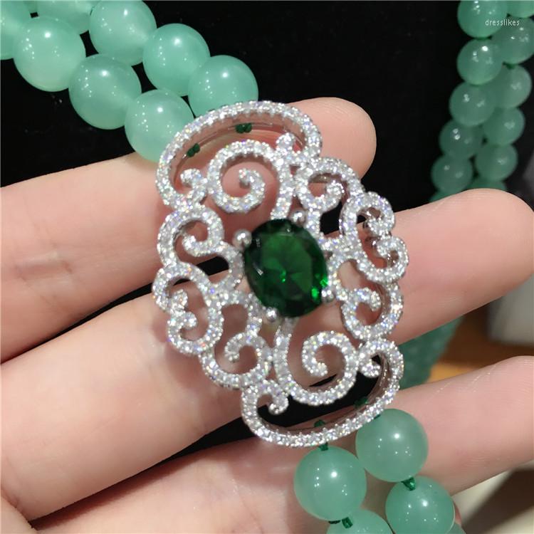 Chains Sell Natural Dongling 8mm Green Jade Beads 2row Micro Inlay Zircon Clasp Long Necklace Sweater Chain Fine Jewelry 25-27inch
Chains Sell Natural Dongling 8mm Green Jade Beads 2row Micro Inlay Zircon Clasp Long Necklace Sweater Chain Fine Jewelry 25-27inch