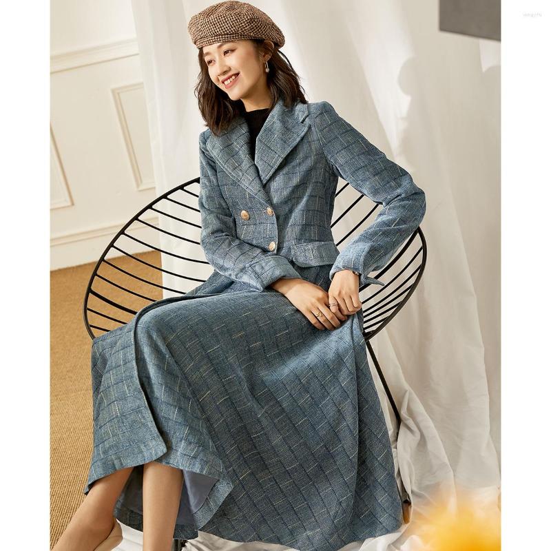 Women's Trench Coats Winter Plaid Coat Office Lady Oxford Double Breasted Long Sleeve Windbreaker Jackets Korean Pockets, Picture shown
Women's Trench Coats Winter Plaid Coat Office Lady Oxford Double Breasted Long Sleeve Windbreaker Jackets Korean Pockets, Picture shown