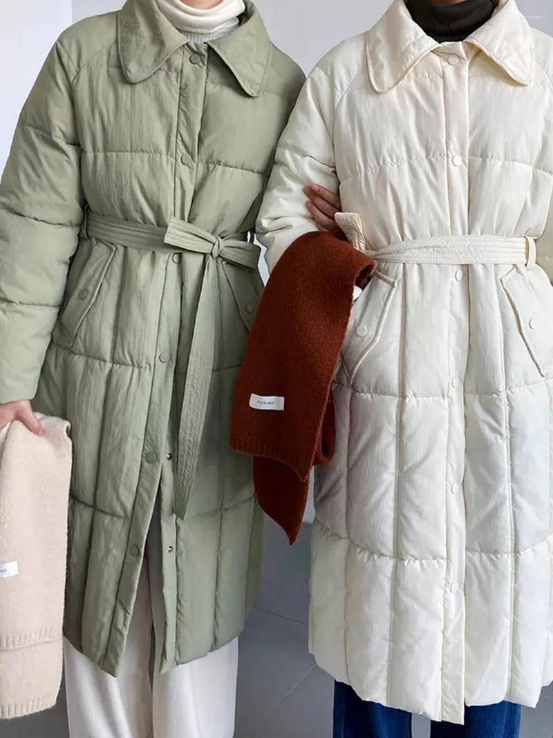 Women' Down 2022 Winter Long Loose Coat Parkas Women Fashion Belted Single Breasted Warm Puffer Jacket Casual Solid Color Female Clothing, White
Women' Down 2022 Winter Long Loose Coat Parkas Women Fashion Belted Single Breasted Warm Puffer Jacket Casual Solid Color Female Clothing, White