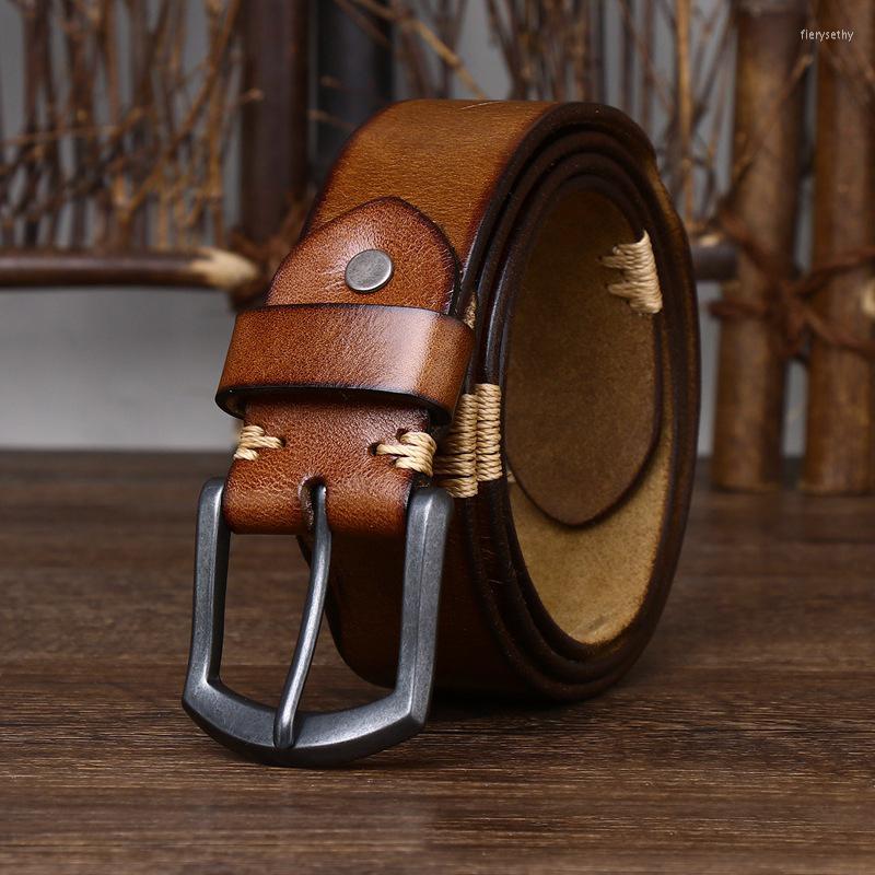 Belts 3.8CM Genuine Leather Male Belt Black Pin Buckle Pure Cowhide Retro All-match Strap Casual Jeans Soft Brown Luxury
Belts 3.8CM Genuine Leather Male Belt Black Pin Buckle Pure Cowhide Retro All-match Strap Casual Jeans Soft Brown Luxury