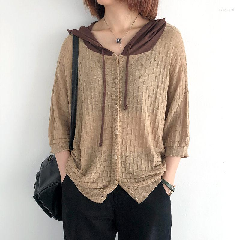 Women's Knits Hooded Sweater Women's Summer Thin Section 2022 Loose Color Matching Linen Jacket Cardigan Shirt Casual Tops M107, Blue
Women's Knits Hooded Sweater Women's Summer Thin Section 2022 Loose Color Matching Linen Jacket Cardigan Shirt Casual Tops M107, Blue