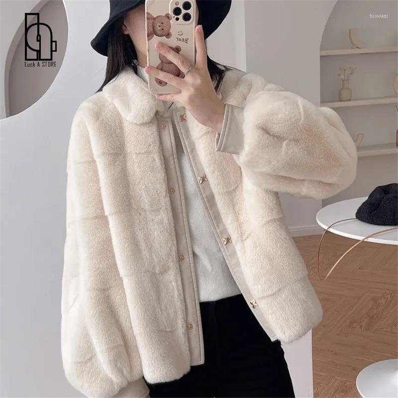 Women' Fur 2022 Autumn Winter Faux Jacket Women' Parkas Korean Loose Warm Coat Outwear Female Short Ladies Double-faced, Beige
Women' Fur 2022 Autumn Winter Faux Jacket Women' Parkas Korean Loose Warm Coat Outwear Female Short Ladies Double-faced, Beige