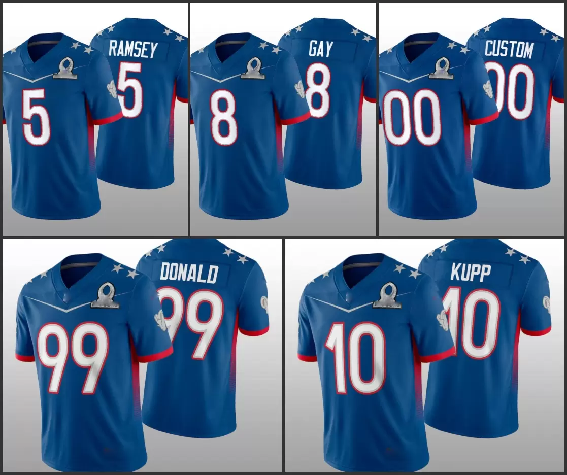Jerseys Los Angeles''Rams''Men #99 Aaron Donald 10 Cooper Kupp 5 Jalen Ramsey 8 Matt Gay Women Youth Royal Game NFC Pro Bowl Jersey Wholesale Custom
Jerseys Los Angeles''Rams''Men #99 Aaron Donald 10 Cooper Kupp 5 Jalen Ramsey 8 Matt Gay Women Youth Royal Game NFC Pro Bowl Jersey Wholesale Custom