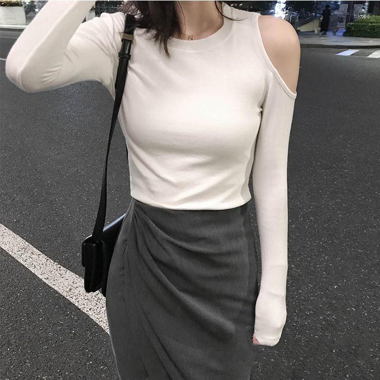 Women's T Shirts Woman TShirts Small Shoulder T-shirt Women's Spring Long Sleeve Top Crop Mujer Camisetas, Black
Women's T Shirts Woman TShirts Small Shoulder T-shirt Women's Spring Long Sleeve Top Crop Mujer Camisetas, Black