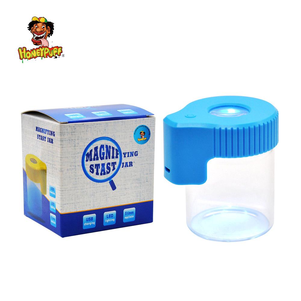 smoke Plastic Glass Light-Up LED Air Tight Proof Storage Magnifying Stash Jar Viewing Container 155ML Vacuum Seal Plastic Pill Box Case Bottle
smoke Plastic Glass Light-Up LED Air Tight Proof Storage Magnifying Stash Jar Viewing Container 155ML Vacuum Seal Plastic Pill Box Case Bottle