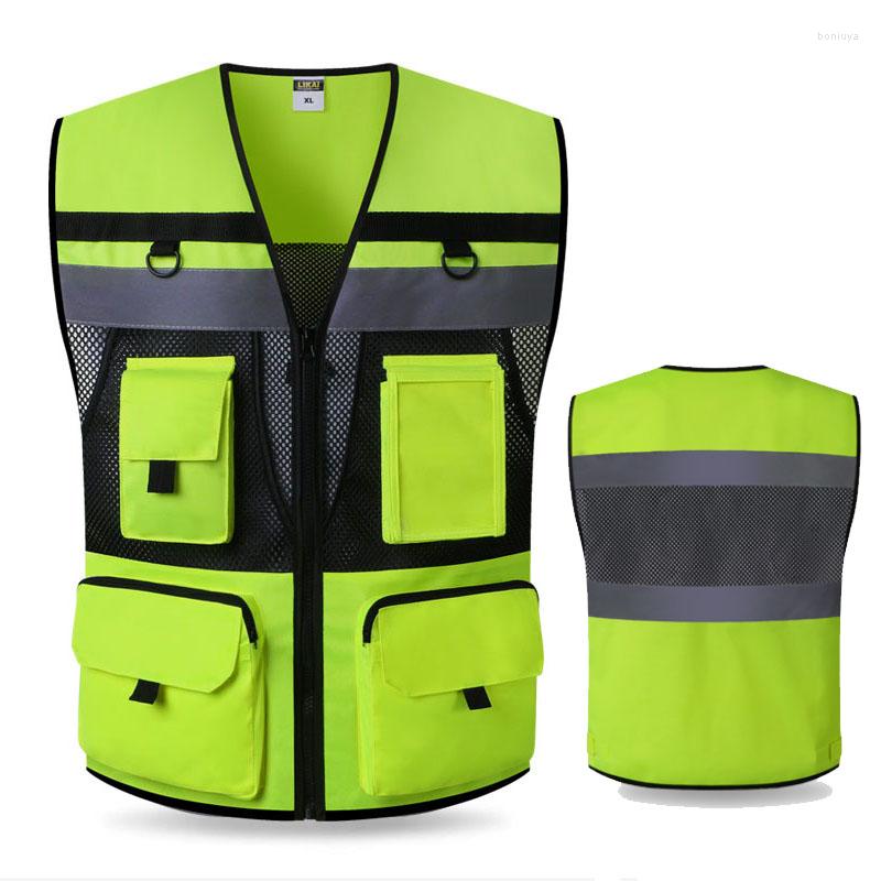 Motorcycle Apparel Multi Pockets Class 2 High Visible Reflective Safety Vest Breathable And Mesh Lining Workwear Traffic Uniform
Motorcycle Apparel Multi Pockets Class 2 High Visible Reflective Safety Vest Breathable And Mesh Lining Workwear Traffic Uniform