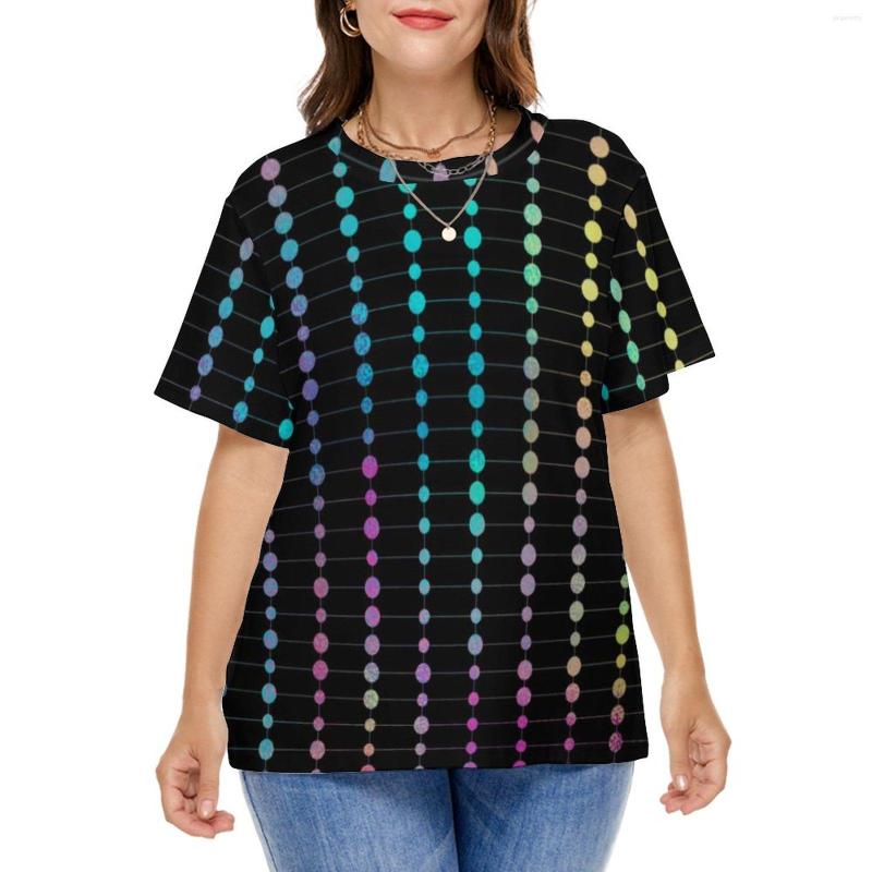 Shirt Colorful Dots And Stripes T Shirts Elegant Modern Print Korean Fashion Short Sleeve Female Tshirt Plus Size 5XL, Style-9
Shirt Colorful Dots And Stripes T Shirts Elegant Modern Print Korean Fashion Short Sleeve Female Tshirt Plus Size 5XL, Style-9